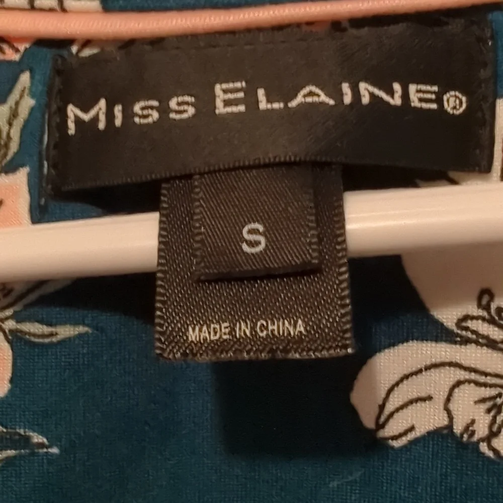 Teal Floral Long Sleeve Dress - Picture 4 of 6